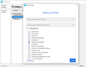 Add printer window