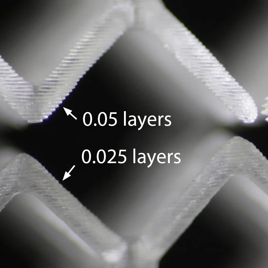 SLA layer height SLA layer height