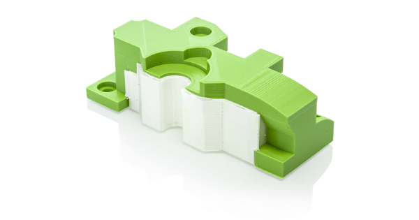 Dual filament supports (non-soluble)