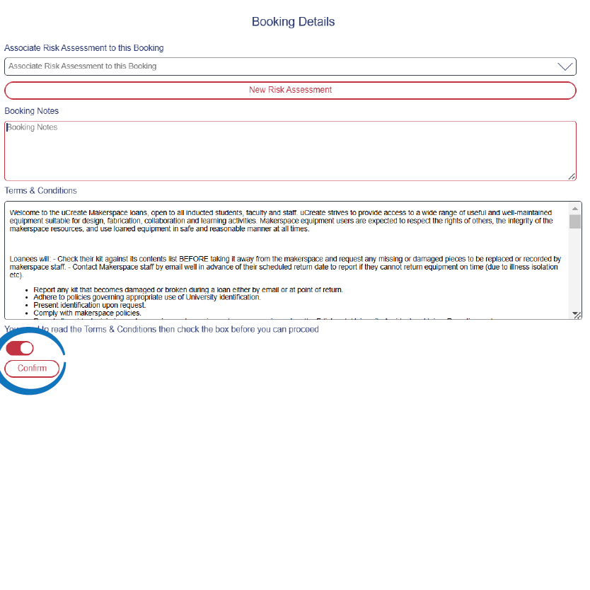 Confirmation Page