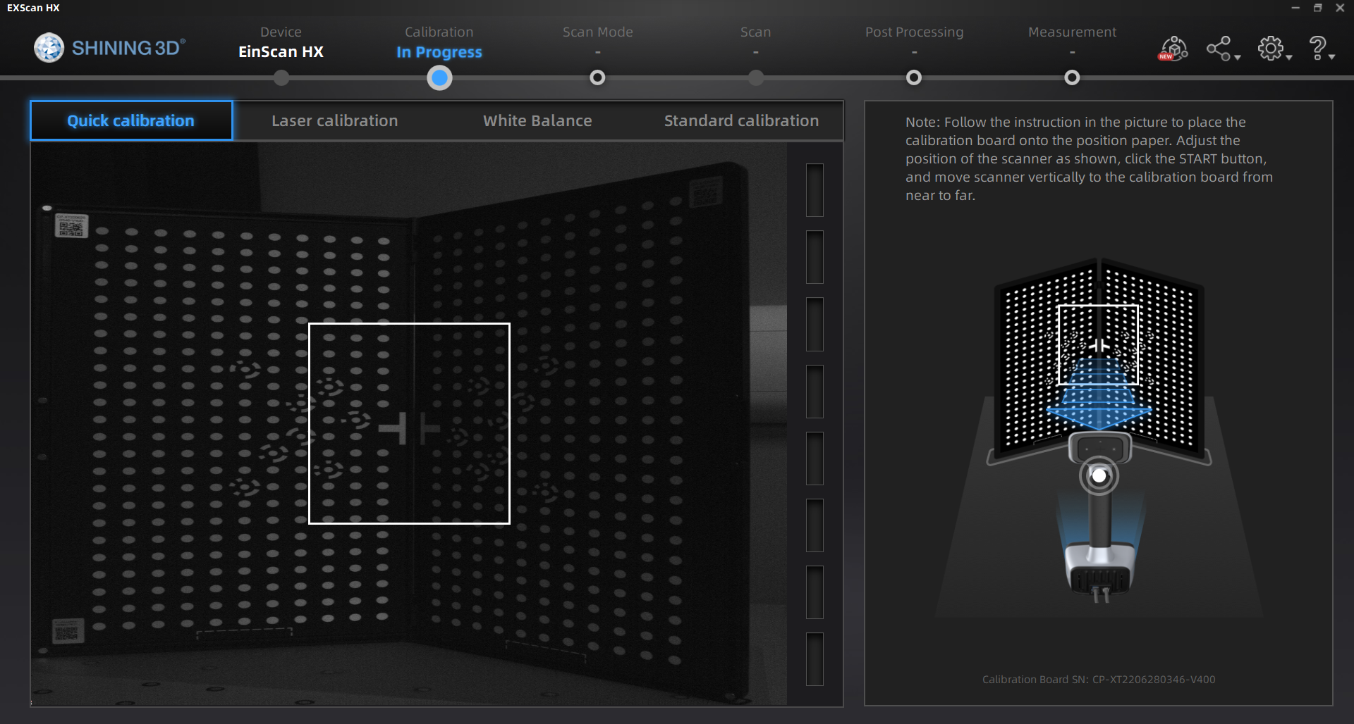 Quick calibration