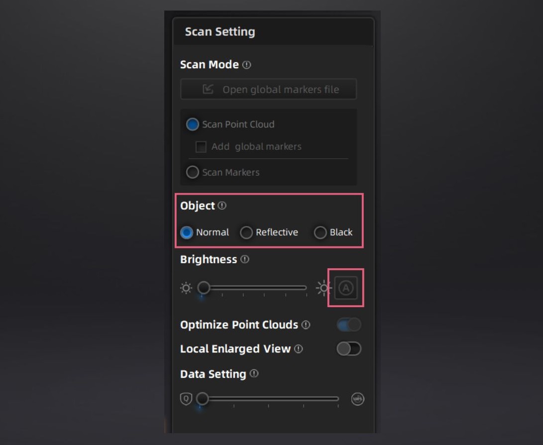 Scan settings