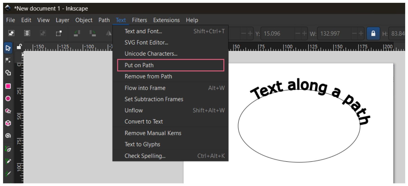 Text in Inkscape