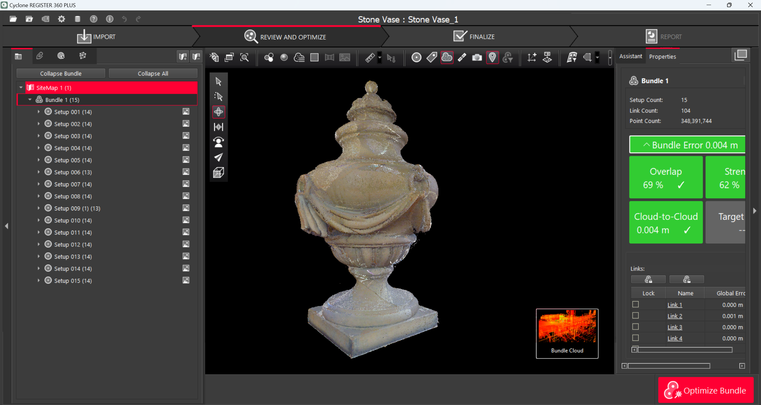 Vase LiDAR scan