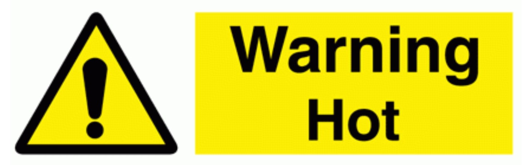 Warning hot sign