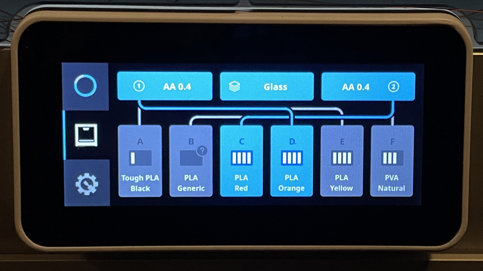 Ultimaker filament screen