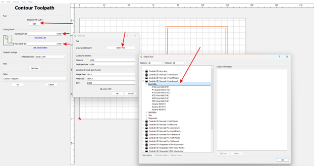 Carbide Create - setting up toolpaths