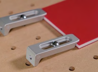 Clamped material