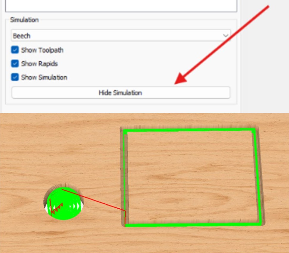 Simulate toolpaths