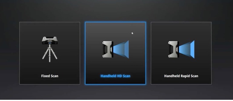 Select Handheld HD Scan Mode