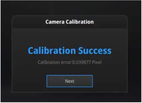Calibration Success Notification